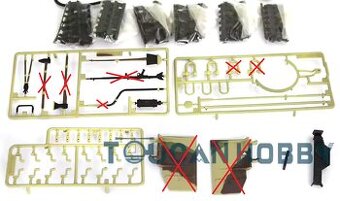 1:16 ND doplnky na King Tiger hever tankista pasy krytky aj.