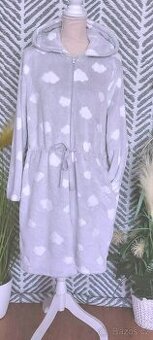 SENZAČNÍ PLYŠÁČKOVÝ ŽUPAN NA ZIP - C&A vel. XL