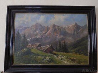 Veliký obraz Scenérie Alpy F. Hoffmann- ZMÉNA ceny