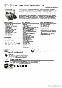 grafická karta EVGA GeForce GTX 960