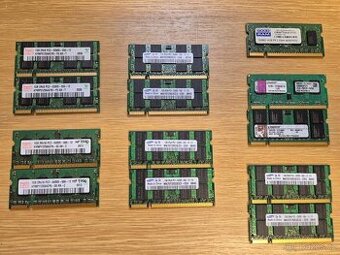 RAM SODIMM DDR2 PC2, 1GB v páru