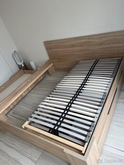 Postel jysk s úložným prostorem + 2x rošt IKEA