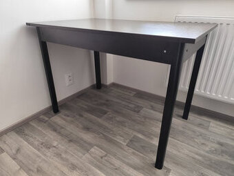 Jídelní stůl 110 x 70 cm (černohnědý lamino/masiv)