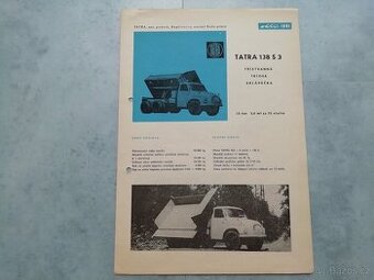 Tatra 138 S3 - prospekt 1961 třístranný sklápěč