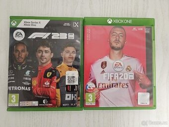 Xbox One - hry: F1 23, FIFA 20, Assassin's creed Syndicate