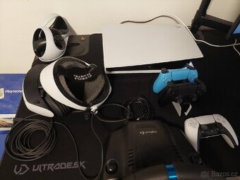 Ps5 Digital, PSVR 2, logitech g29 + knihovna her