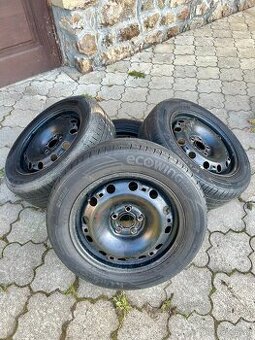 Prodám 4x plechové disky 5x100, Letní 185/60 R15