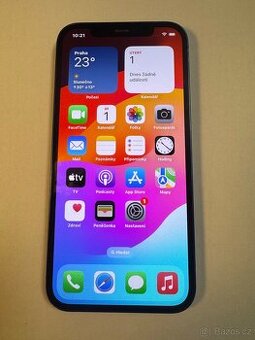 Apple iPhone 12 128gb kondice baterie 100% s kabelem na boka