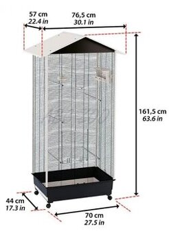 Voliéra Ferplast Nota 70 x 44 x 166