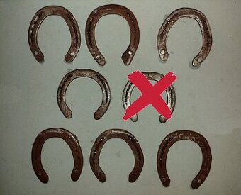 Stará koňská podkova, podkovy, pěkný retro originál - SLEVA