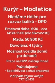 Kurýr/Modletice 50 900,-