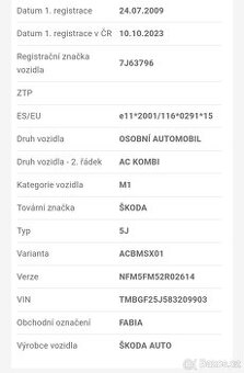 Fabia 2 combi závada motoru