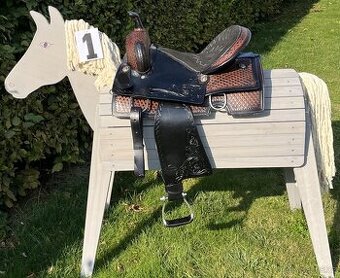 Westernový sedlový komplet 1) černý