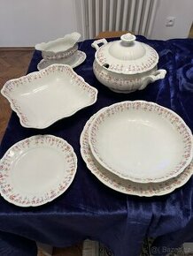 Krásná starožitná jídelní sada porcelánová sada