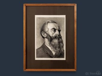 Mužský portrét , Melicher, 680 × 530 mm