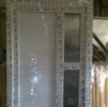Vchodové plastové dveře 95x205x7 cm-bílé-nové.