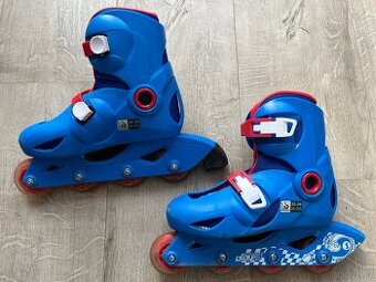 Rostoucí kolečkové a lední brusle z Decathlonu, vel. 32-34