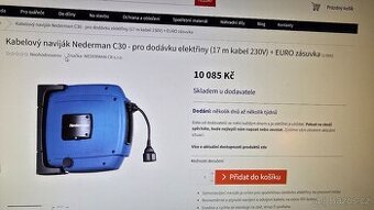 Prodlužovák kabelový - naviják Nederman C30 -  17m