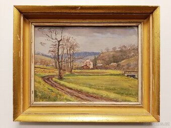 Obraz Jan Medek, Statek 1956 olej na desce 34x43