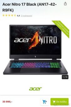 Acer Nitro 17 Black, nový