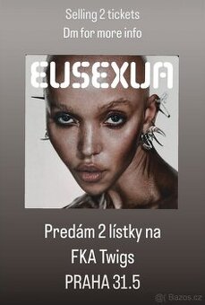 Prodám vstupenky na Fka twigs Praha
