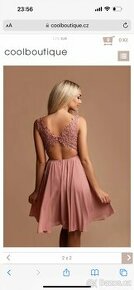 Šaty společenské taneční Eva&Lola Coolboutique S pudrové - 1