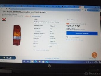 Zadní sklo Ford transit