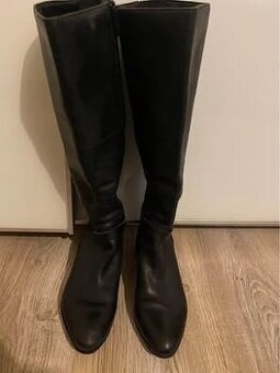 Zimní kozačky kožené černé Aldo 37