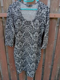 Dámské černo šedé šaty