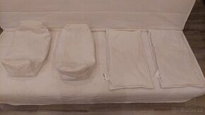 Prodám potahy na polštáře a područky Ikea Beddinge - bílý