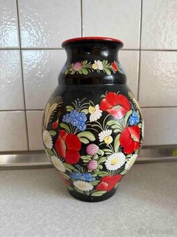 Ručně malovaná váza z Chodska