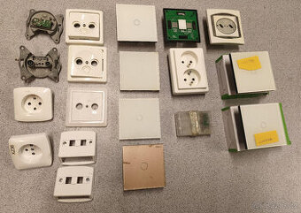 Zásuvky, skleněné dotykové vypínače, WiFI žárovka LED E27