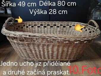 Starý proutěný koš