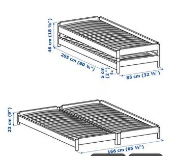 postele UTAKER 1600,- ikea 2x