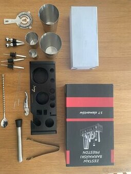 Barmanský set Chrómovaný 17 dílný