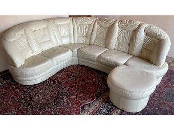 Luxusní rohová kožená sedací souprava, 2292