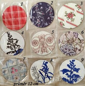 Podtácek 1 kus 20,-Kč. Na adresu na dobírku za 30Kč.