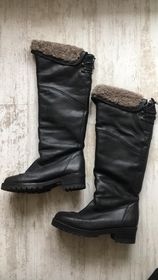 Dámské kožené kozačky velmi teplé vel. 40