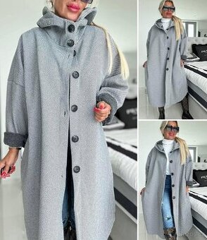 Oversize dlouhý jarní kabát - 1