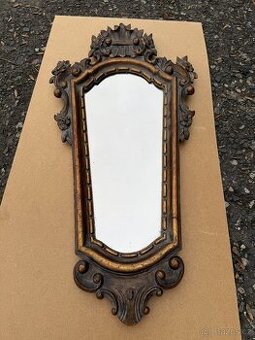 Starožitné zdobené zrcadlo - masivní rám