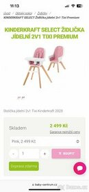 Dětská jídelní židlička 2v1 Kinderkraft