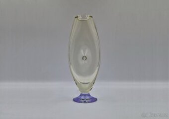 váza z čirého skla, na dvě květiny, 26 cm