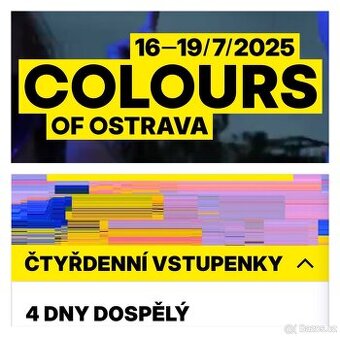 Colours of Ostrava 2x 4denni, dospělý