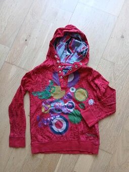 Desigual tenká mikina - tričko s kapucí