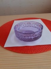 Ručně broušená křišťálová miska-barevná