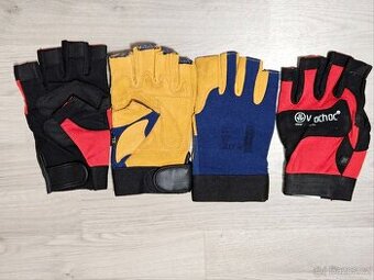 Kombinované pracovní rukavice bezprsté, zesílené. Rozměr 10.