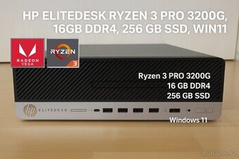 HP EliteDesk – Ryzen 3 PRO 3200G | 16GB RAM | 256GB SSD |W11