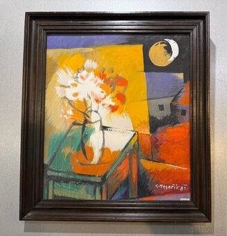 obraz K.Masařík Zátiší s květinami