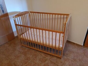 Prodám dětskou postýlku s matrací + peřinka a polštář, vč.po