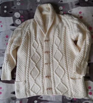 Svetr vlněný ručně pletený (retro) - TOP stav